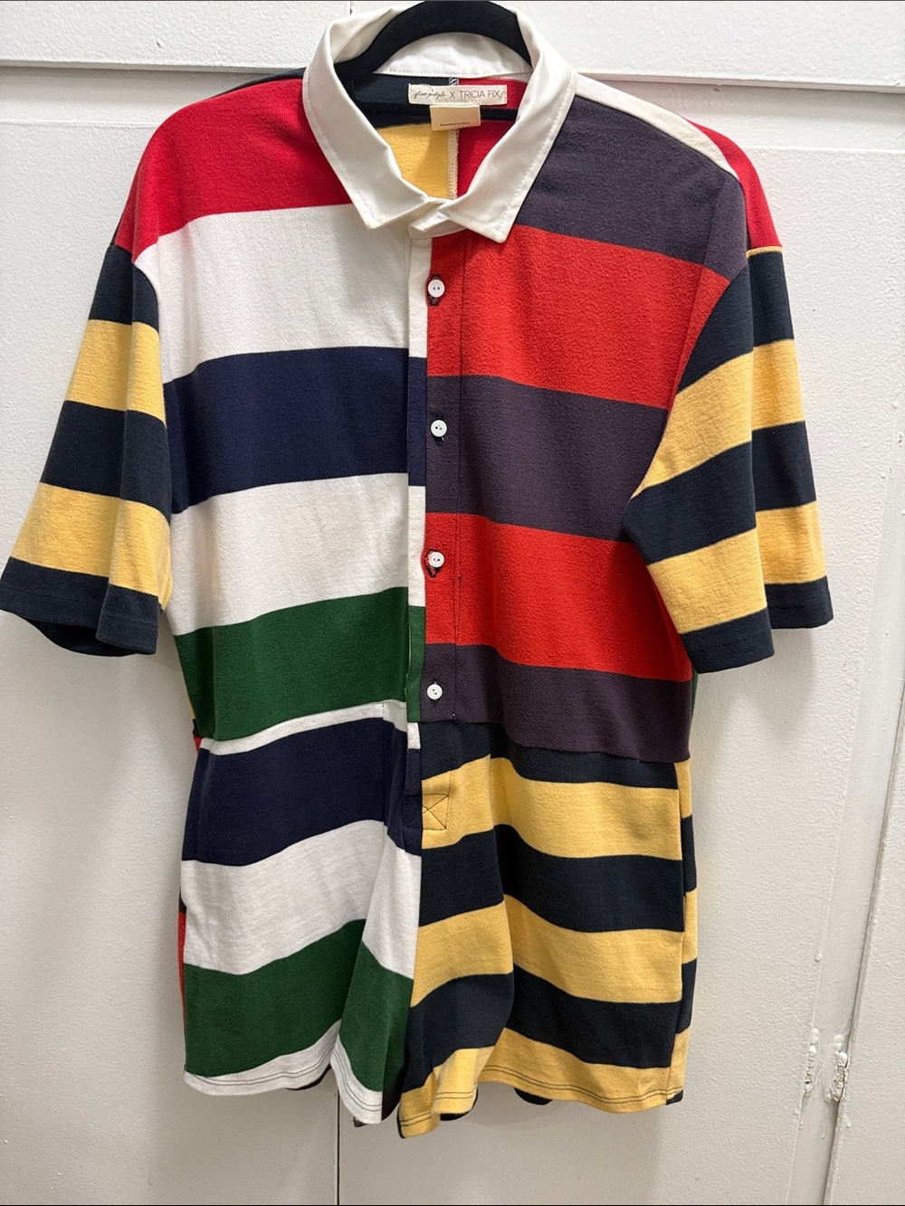 Free People x Patricia Fox colorblock striped Polo Jumpsuit - XS